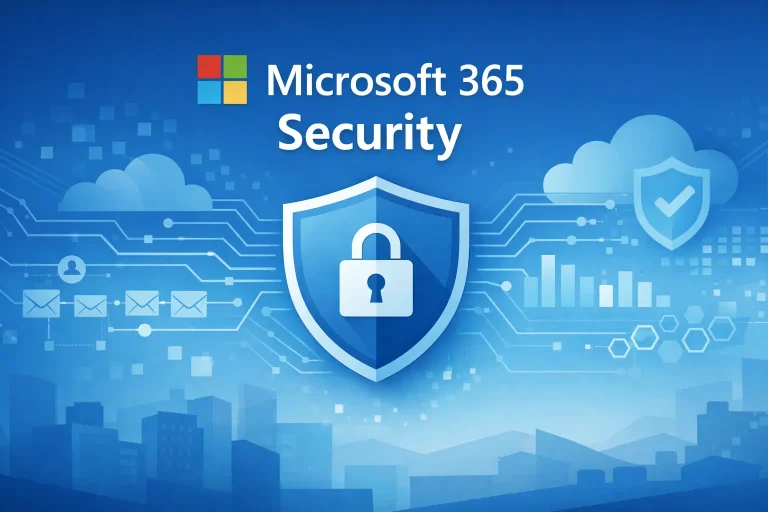 Microsoft 365 security and compliance illustration