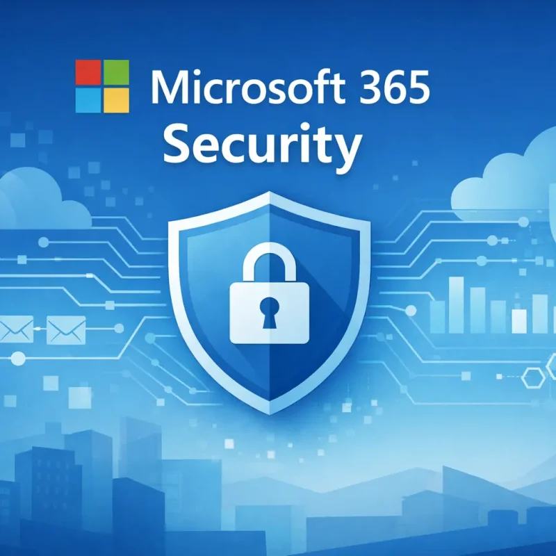 Microsoft 365 security and compliance illustration
