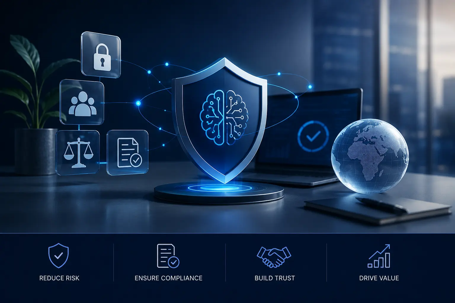 responsible ai audit framework with cybersecurity governance and compliance visualization